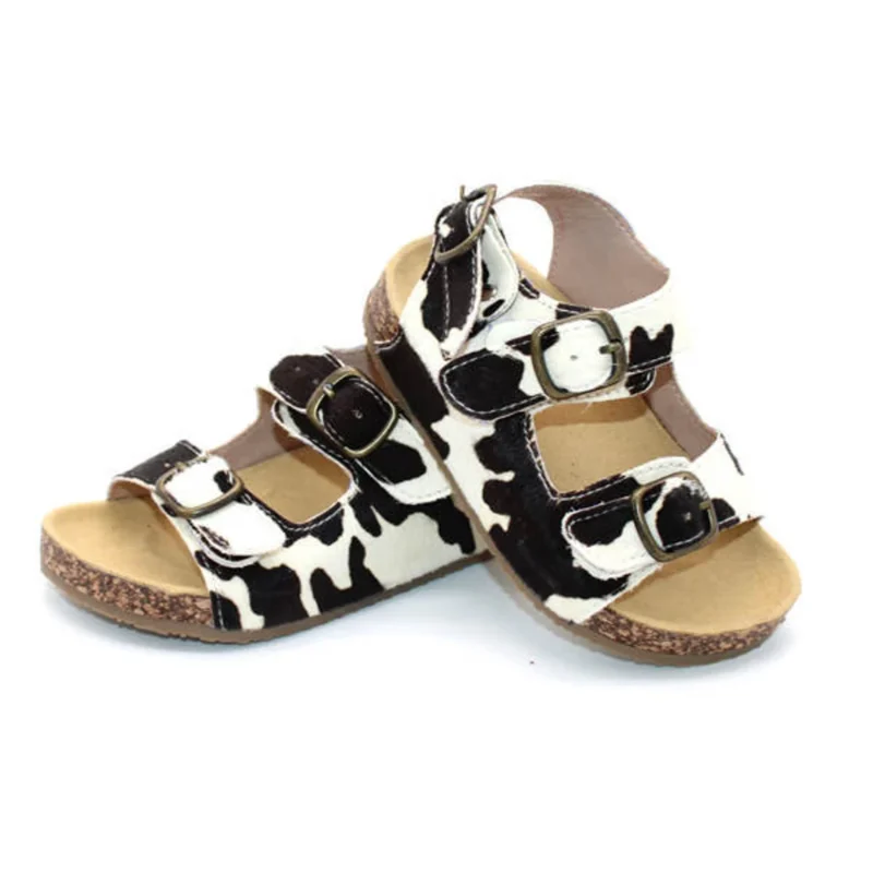 Dark Brown Cow - SANDALS