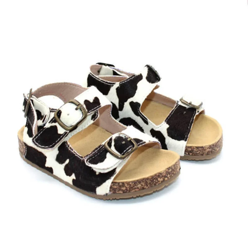 Dark Brown Cow - SANDALS