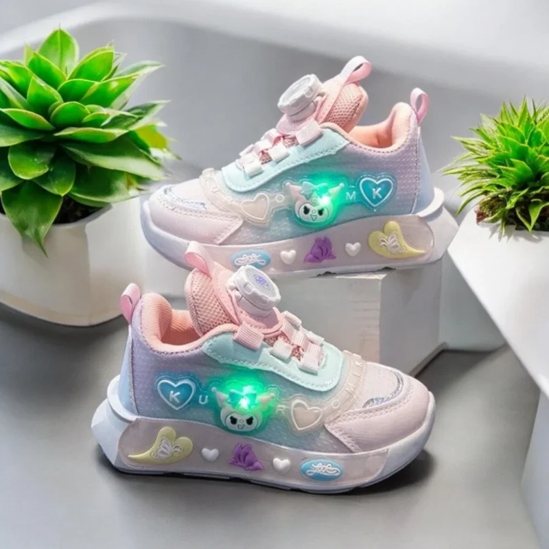 Children Cartoon Princess LED Light up Shoes for Girls